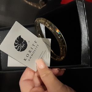 Korite Ammolite resin bangle
